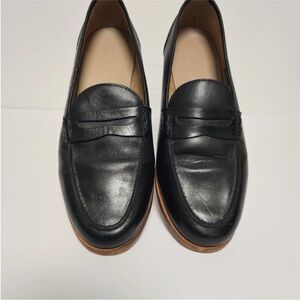 Classic Black Leather j crew leather loafers